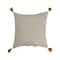 Hello Honey® Mustard Pattern Cotton Pillow with Tassels